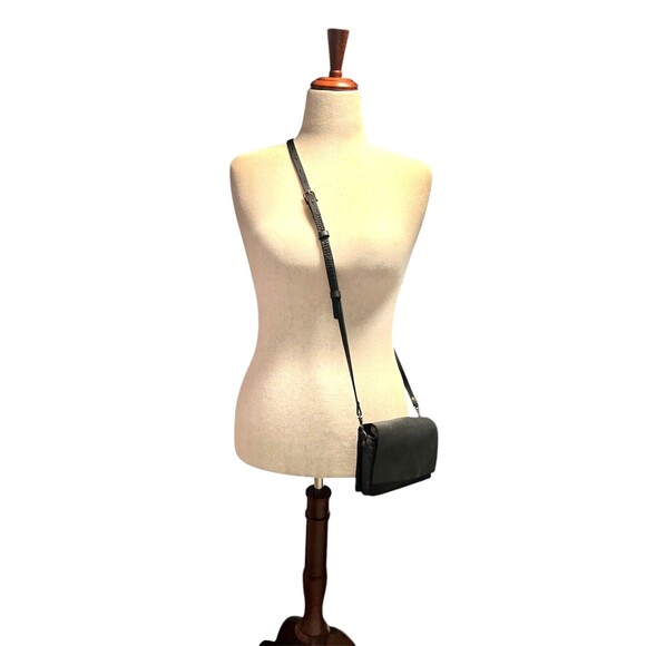 Stitch and Tickle Mini Messenger Crossbody Bag Leather Zip Concert Festival Blac - Picture 2 of 13